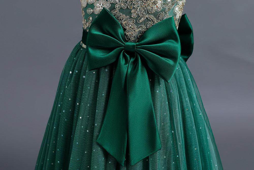 Ball Gown Floor Length Tulle Lace Flower Girl Dress 684775818852 - COCOMELODY