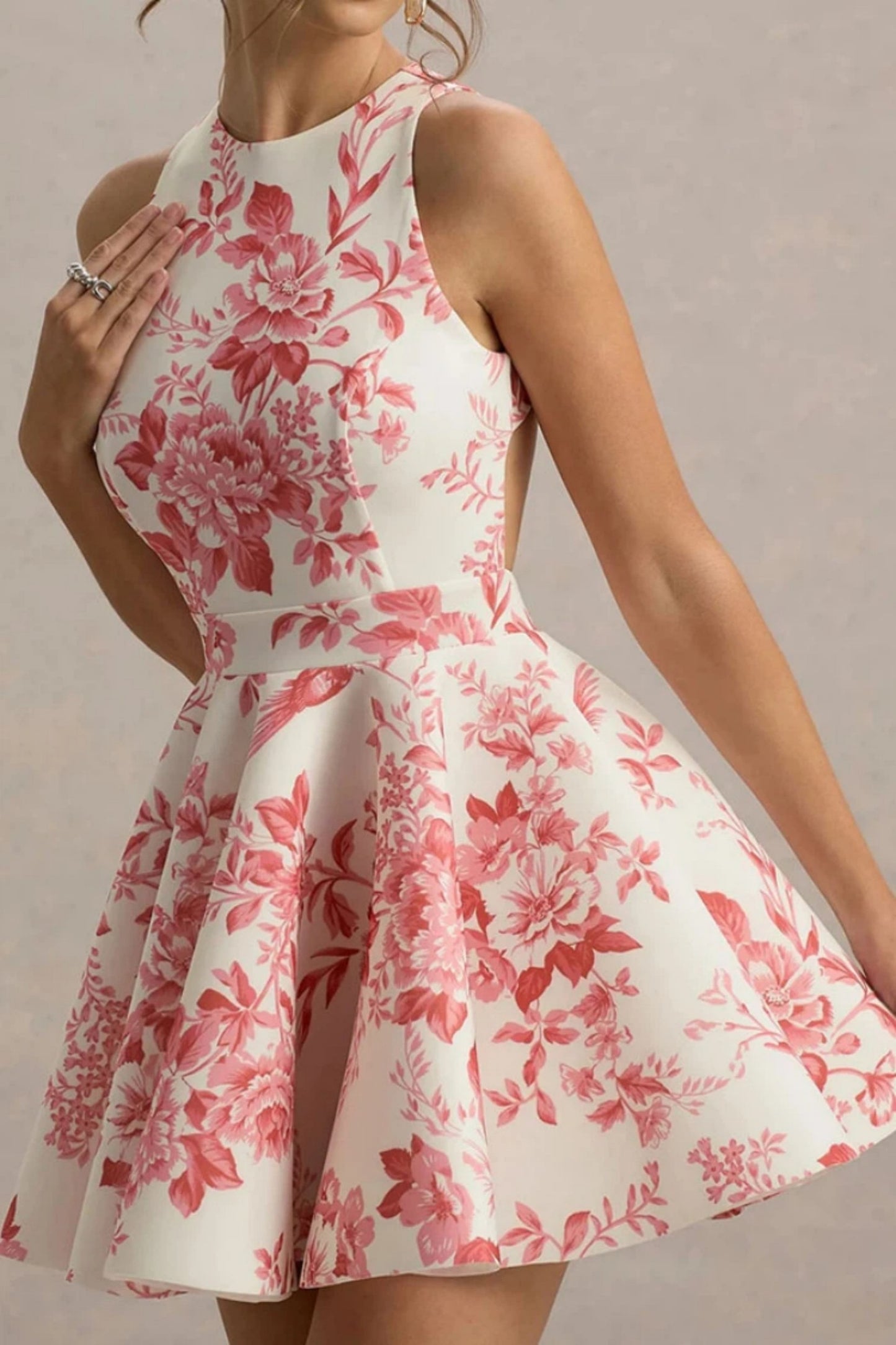 A-Line Mini Print Casual Wedding Guest Dresses 897041198034
