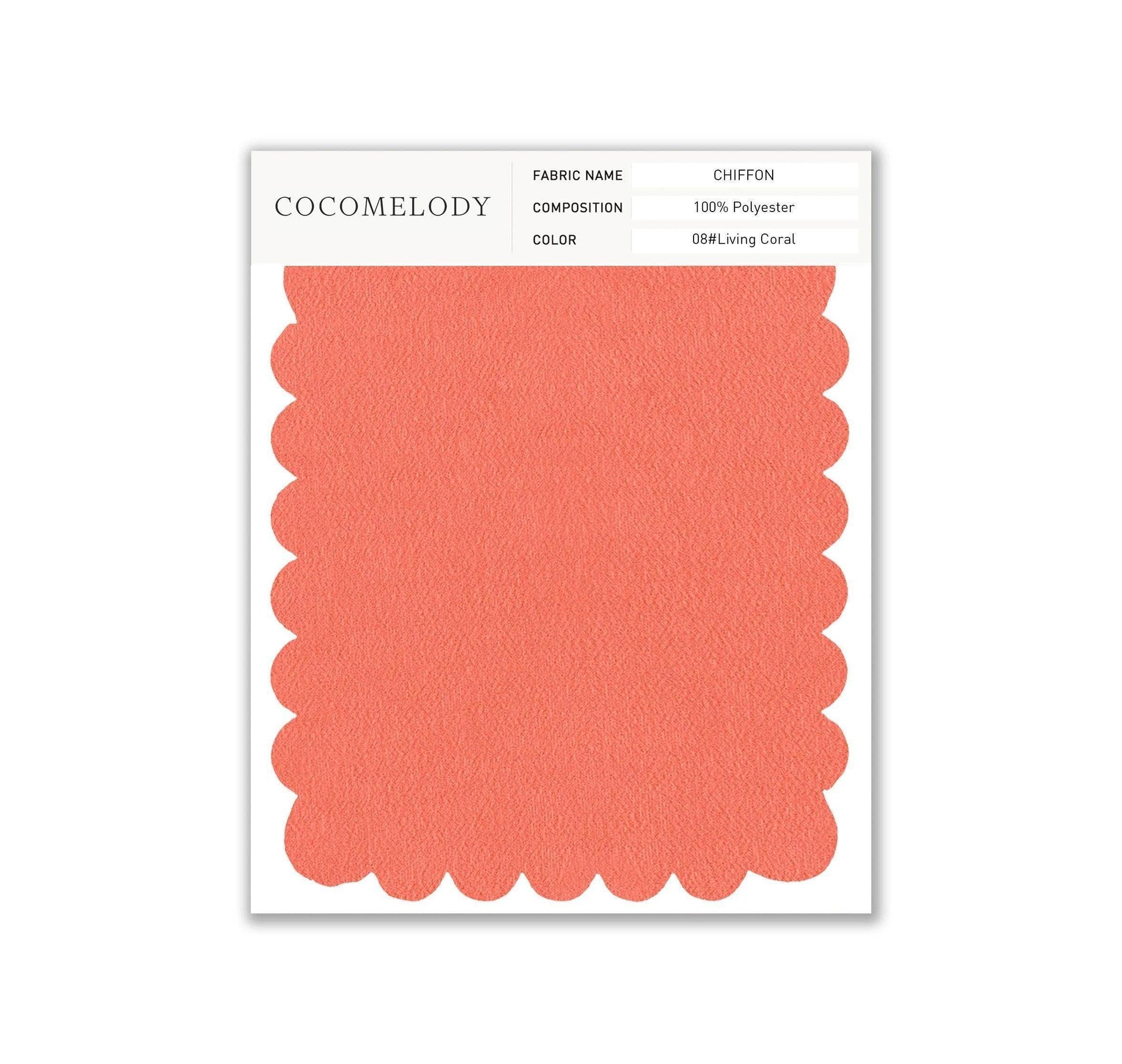 Chiffon Fabric Swatch in Single Color SWCH16001 - COCOMELODY