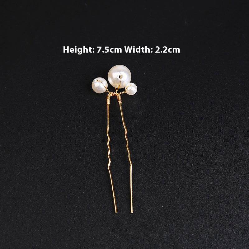 U-shaped Pearl Brida Hairpins 6 piece 684476301257 - COCOMELODY