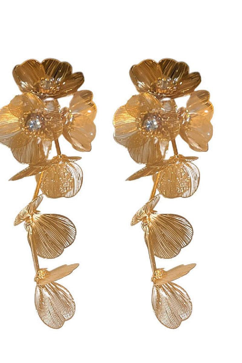Floral tassel earrings Heavy metal long earrings Fashion earrings 726743719985 - COCOMELODY
