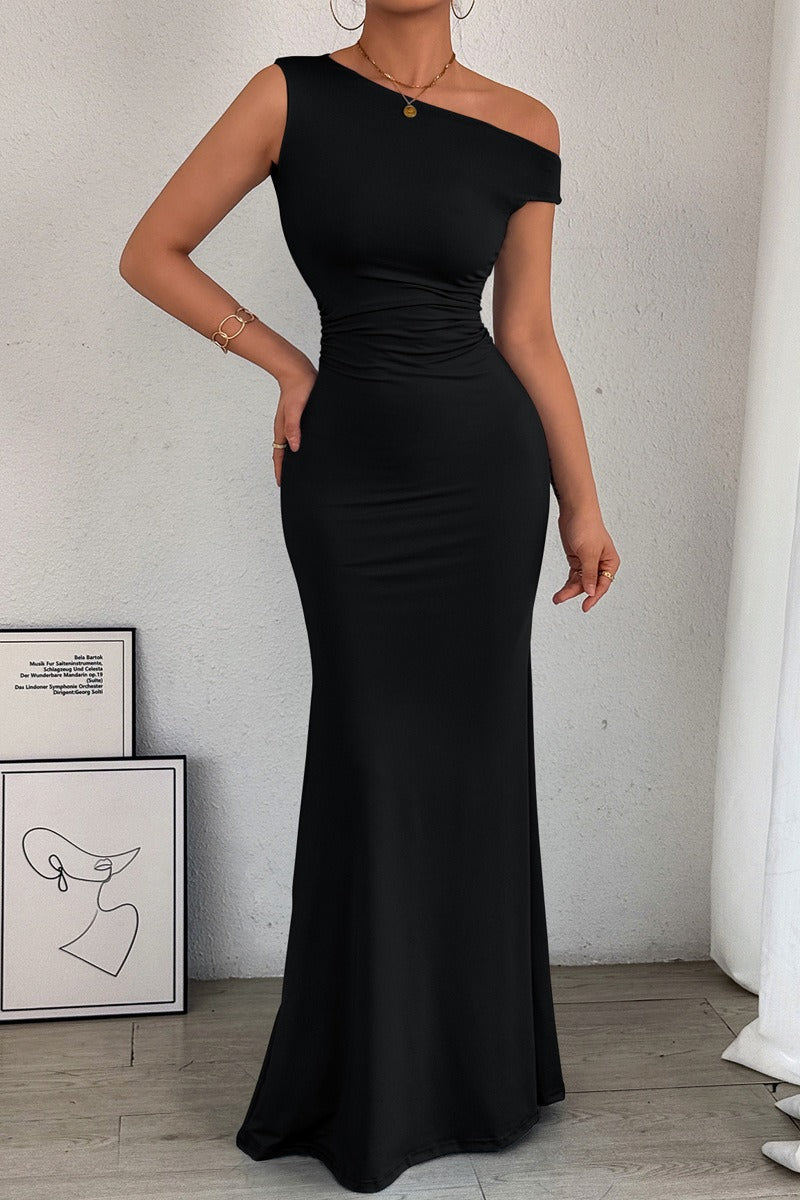 Sheath Floor length Knitted Semi Formal Wedding Guest Dresses 963319574508