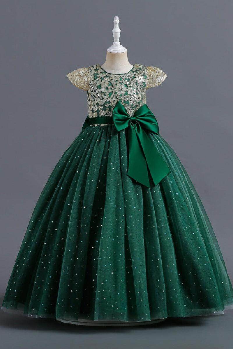 Ball Gown Floor Length Tulle Lace Flower Girl Dress 684775818852 - COCOMELODY