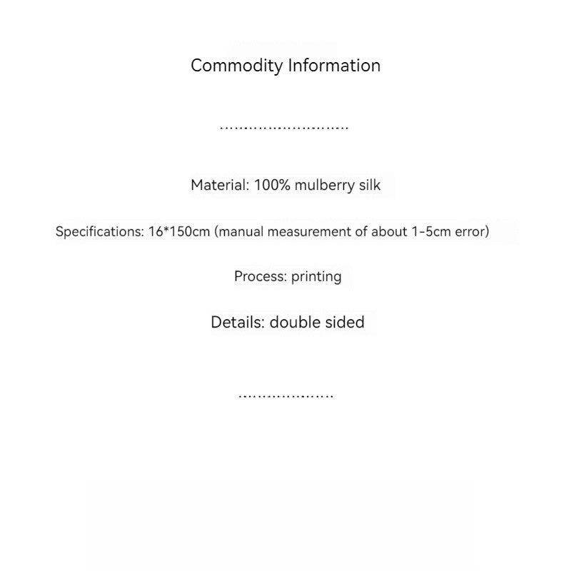 Mulberry silk scarf Double-sided silk scarf scarf streamer 636298573477 - COCOMELODY