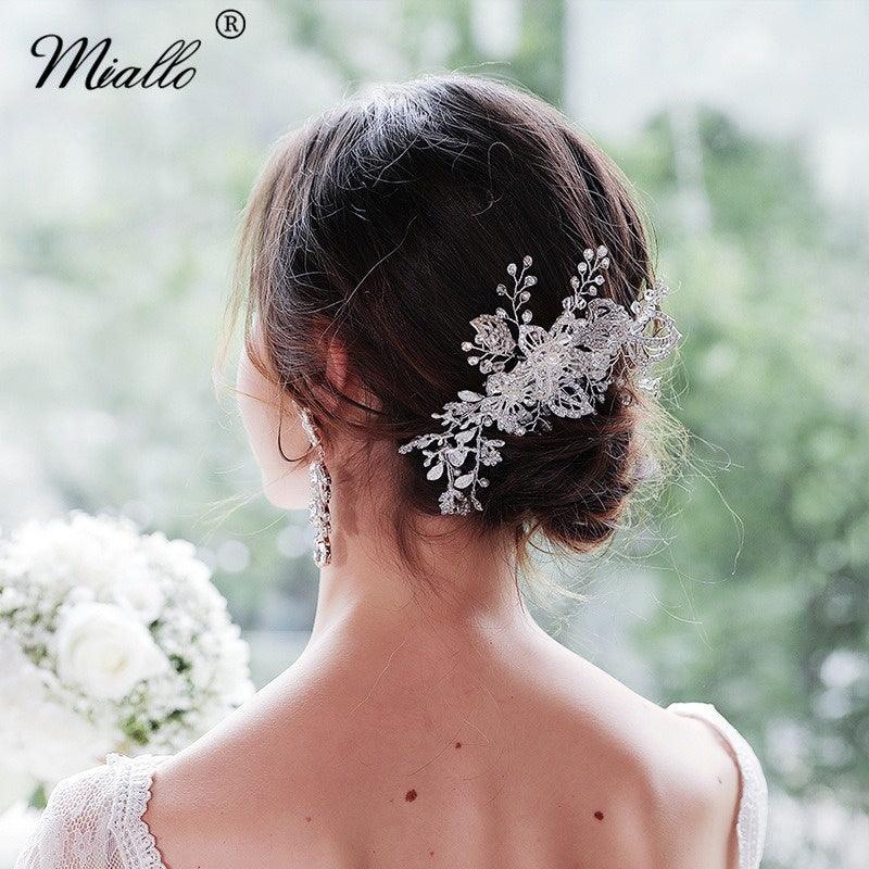 Alloy flower comb Hand drill comb 592299716948 - 7 Days / Silver - COCOMELODY