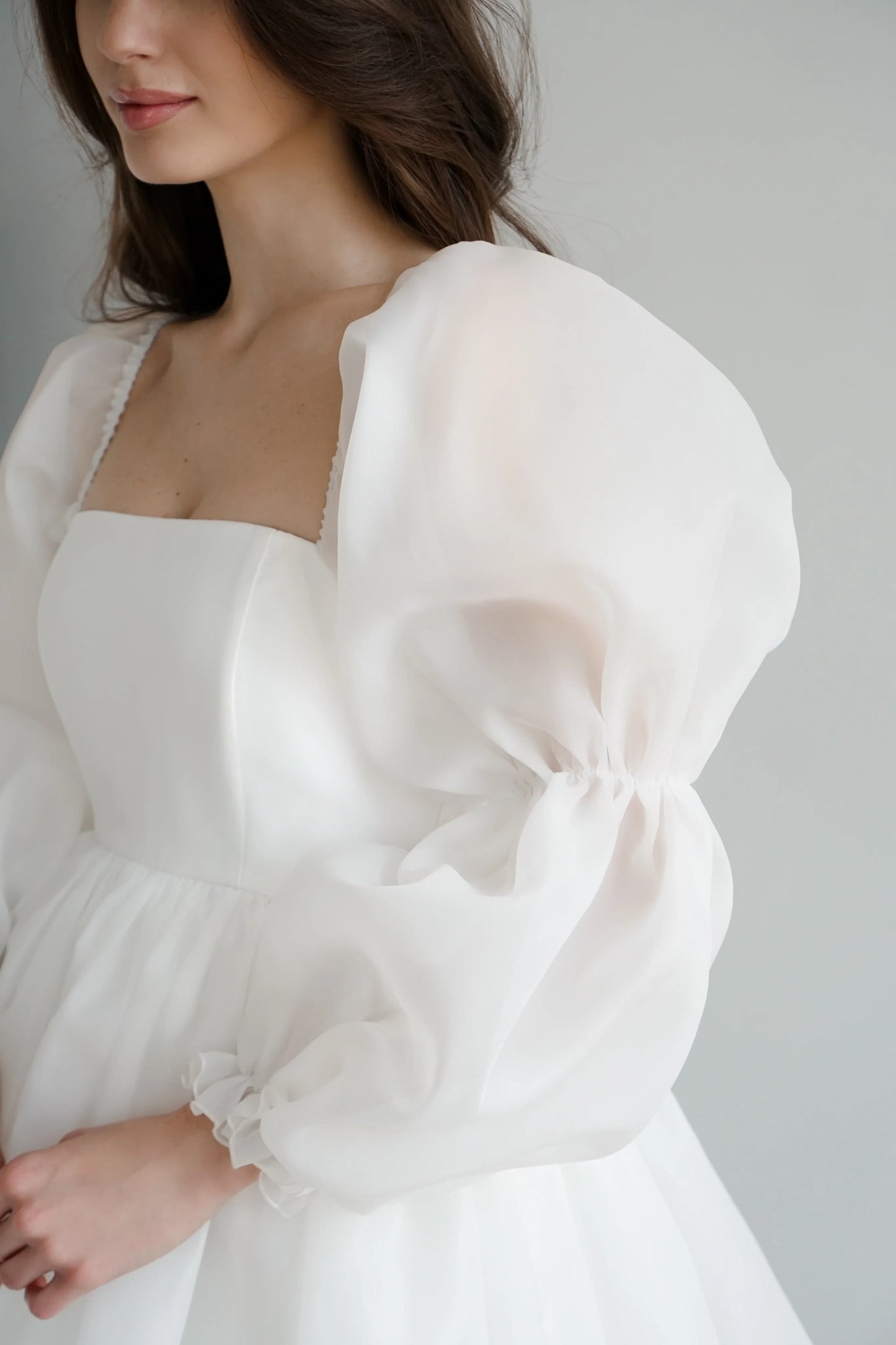 A-Line Mini Polyester Little White Dress 968801127056