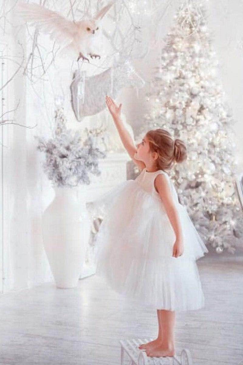 Ball Gown Scoop Neck Sleeveless Mini Tulle Flower Girl Dresses 606456801196 - COCOMELODY