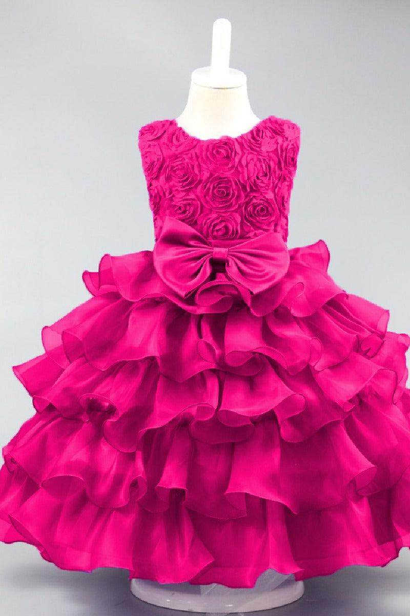 Ball Gown Scoop Neck Sleeveless Mini Organza Flower Girl Dresses 547048188211 - COCOMELODY