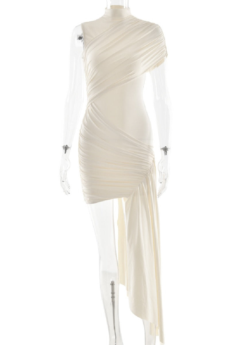 Asymmetry Mini Knitted Cocktail Wedding Guest dresses