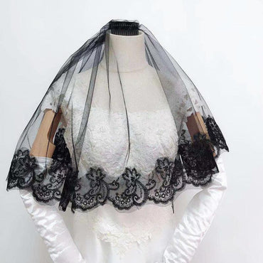 Black lace veil 583460859475