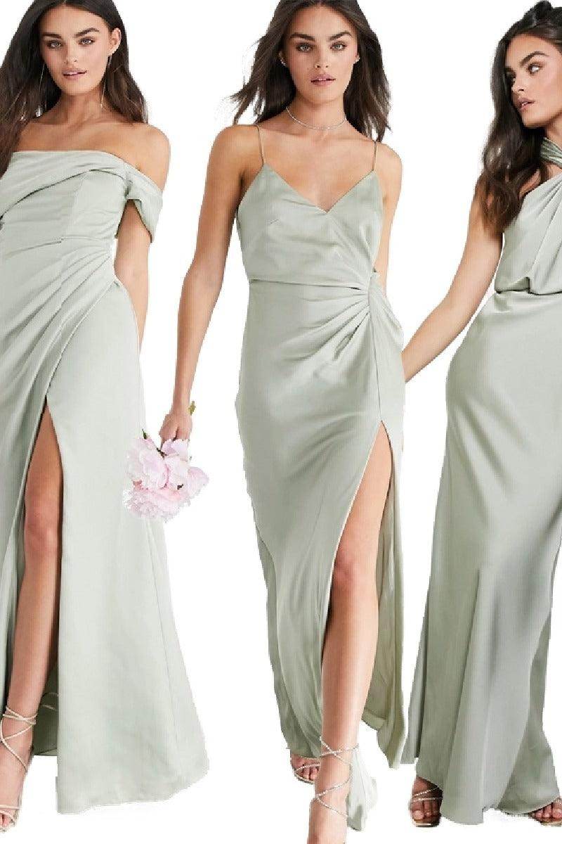 Trumpet-Mermaid Maxi Elastic Silk like Satin Bridesmaid Dress 640890117344 - COCOMELODY