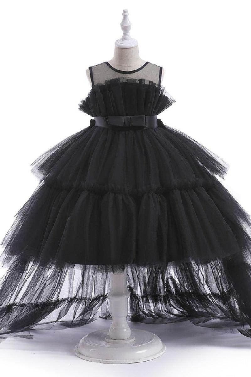 Ball-Gown Square Neckline Knee-Length Tulle Removable tail Flower Girl Dresses 776544998685 - COCOMELODY