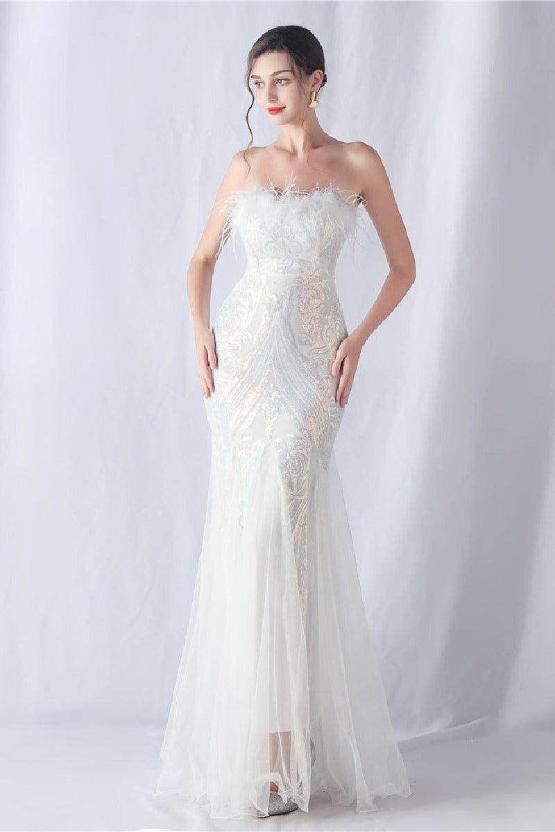 Trumpet-Mermaid Floor Length Sequins Dress 794428992571 - COCOMELODY