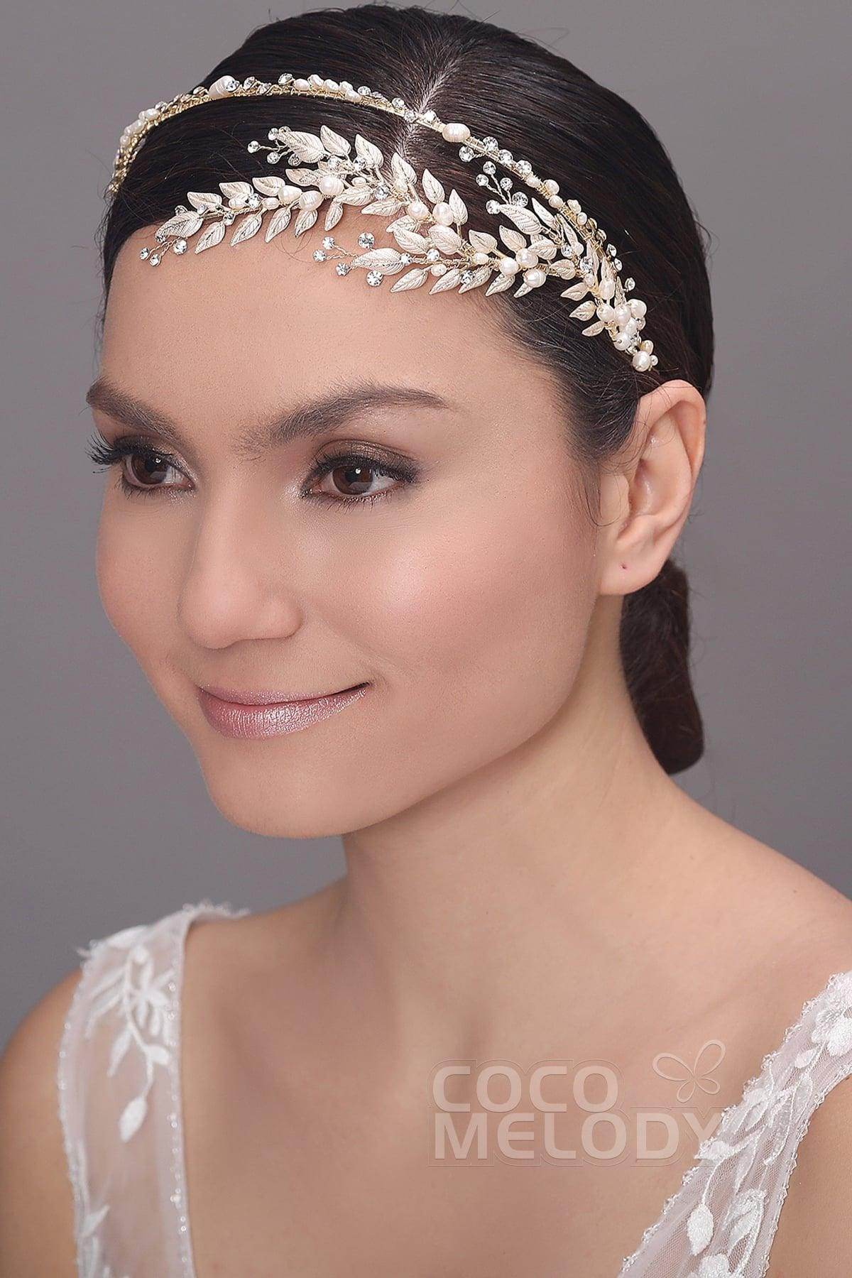 Latest Alloy Headpiece with Imitation Pearl AH17008 - COCOMELODY
