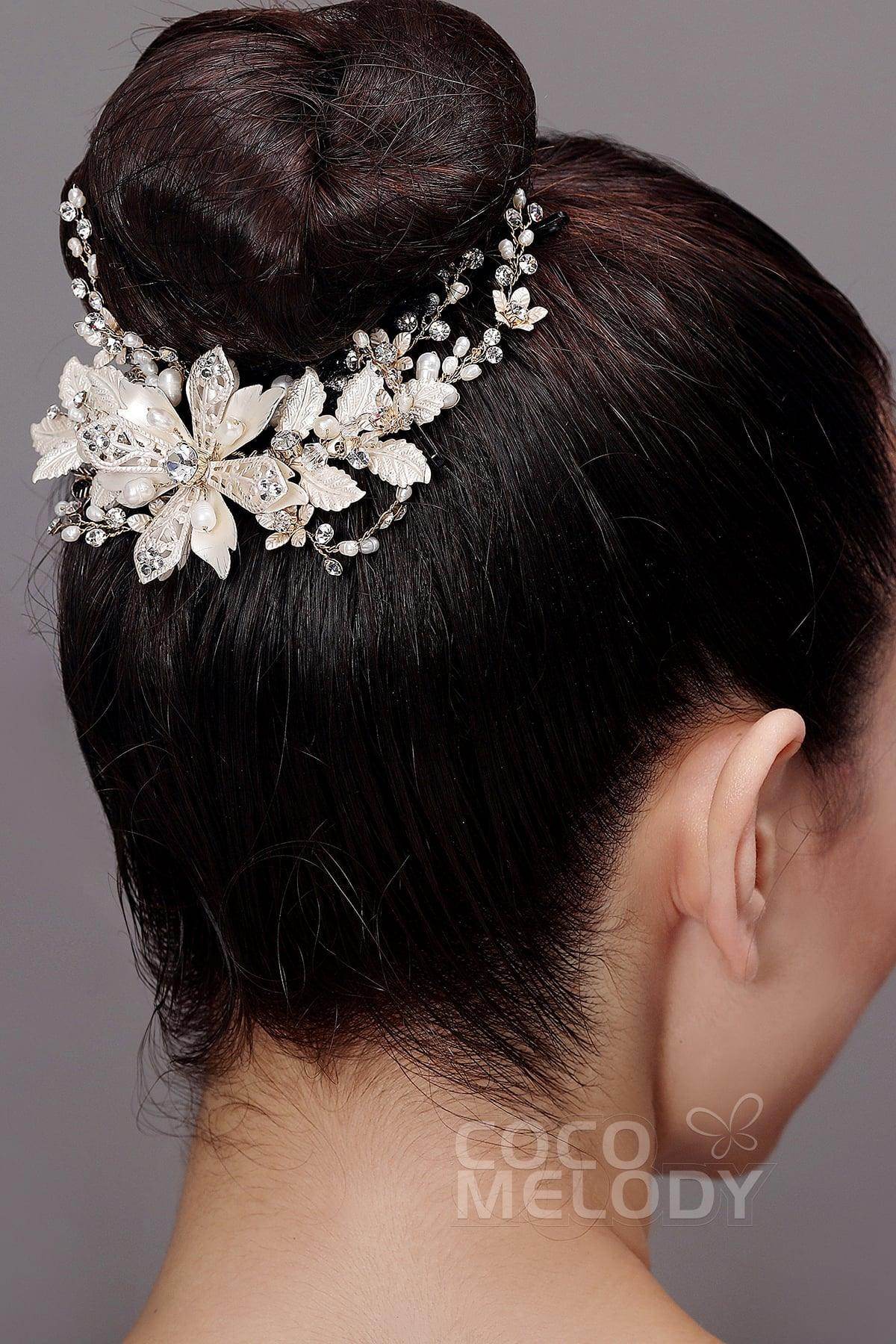 Impressive Alloy Hairpins with Imitation Pearl AH17022 - COCOMELODY