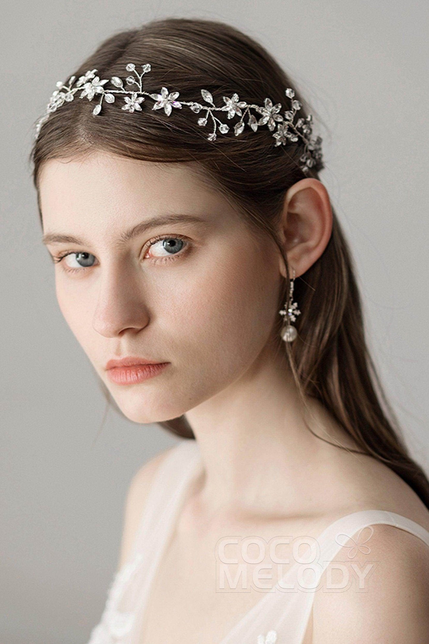 Fashion Alloy Headbands with Crystals AH18009 - COCOMELODY