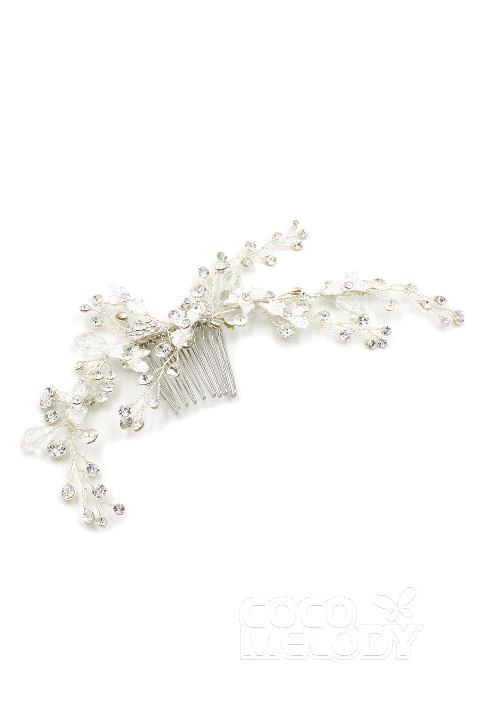 Fashion Alloy Hair Combs with Crystals Rhinestone AH18018 - COCOMELODY