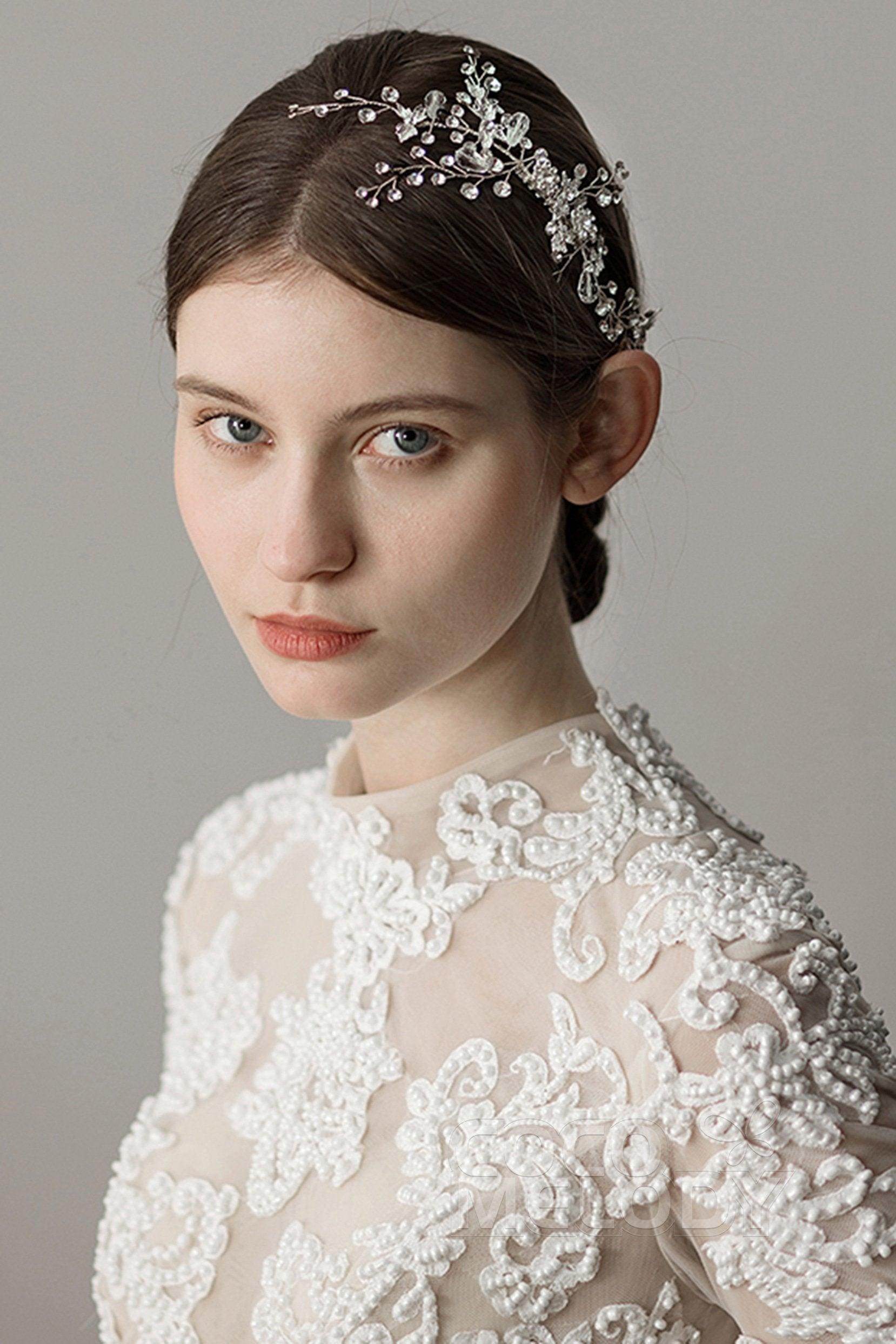 Fashion Alloy Hair Combs with Crystals Rhinestone AH18018 - COCOMELODY