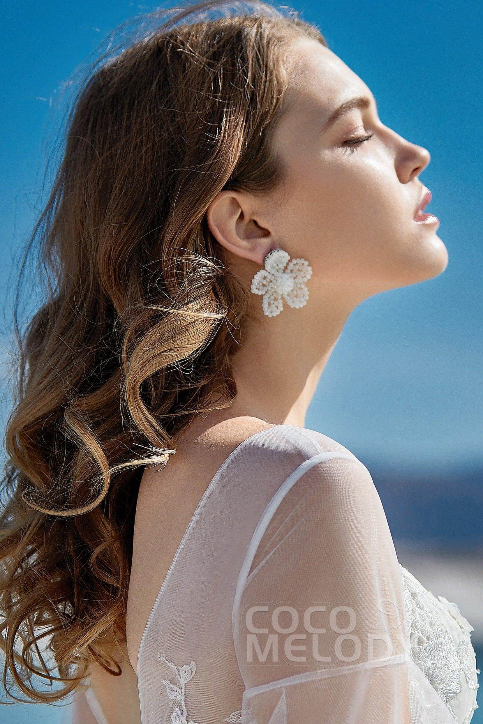 Charming Alloy Wedding Earrings with Imitation Pearl HG18007 - COCOMELODY