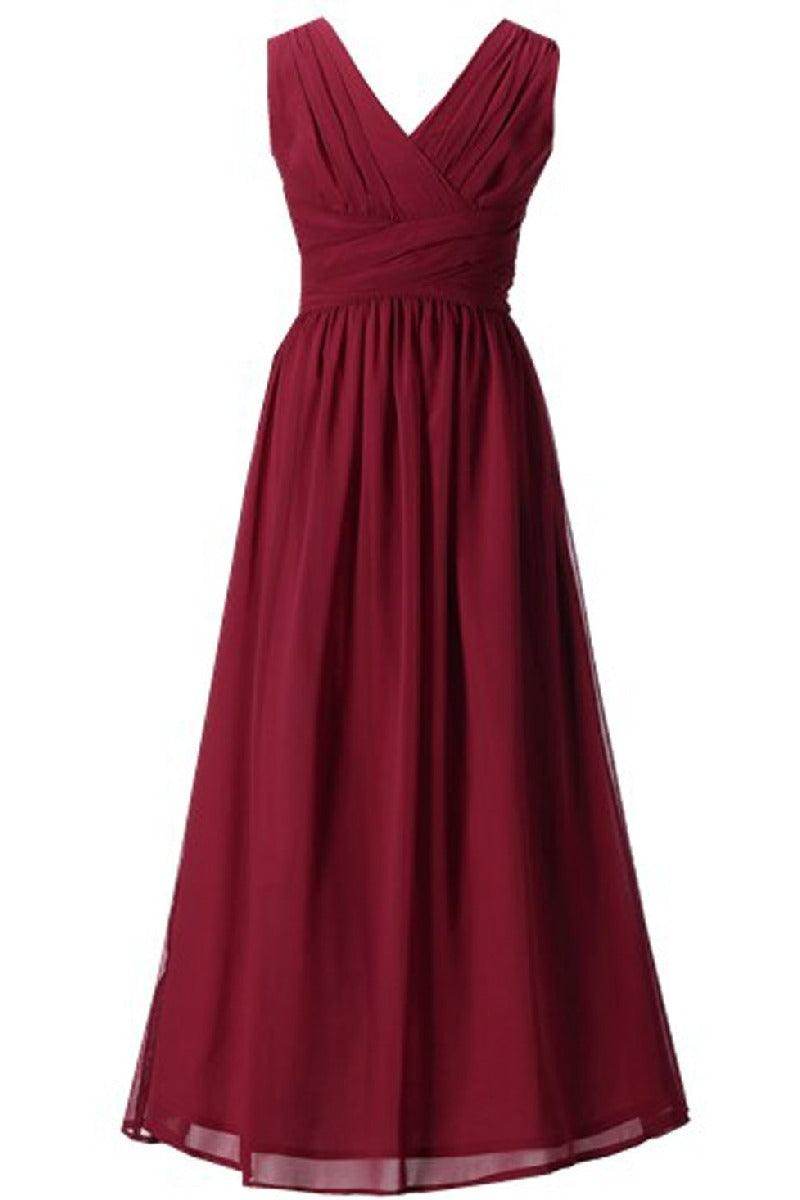 Junior Bridesmaid Chiffon Dress Party & Flower Girl Gown with Pleats COCOMELODY B01M64J70L Junior Bridesmaid Chiffon Dress Party & Flower Girl Gown with Pleats COCOMELODY B01M64J70L