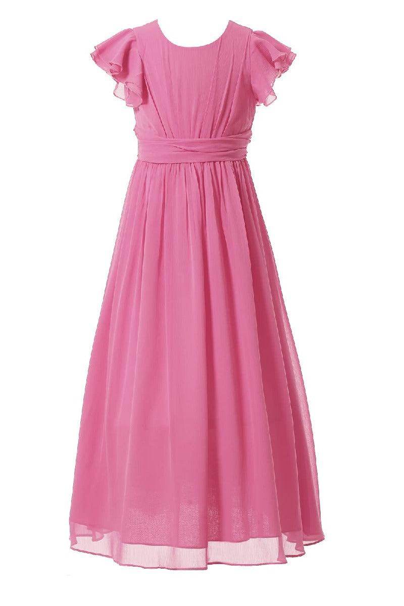 Elegant A-Line Scoop Bridesmaid Chiffon Gown B01MCSQLIY - COCOMELODY