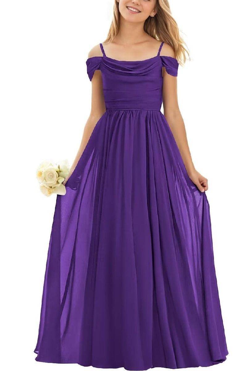 Ball Gown Purple Junior Bridesmaid Dress Renvena Girls Halter Lace Chiffon Wedding Bridesmaid Dress Ball Gown Purple Junior Bridesmaid Dress Renvena Girls Halter Lace Chiffon Wedding Bridesmaid Dress
