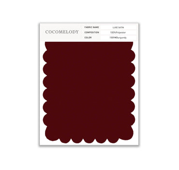 Luxe Satin Fabric Swatch in Single Color SWLS16001 - COCOMELODY