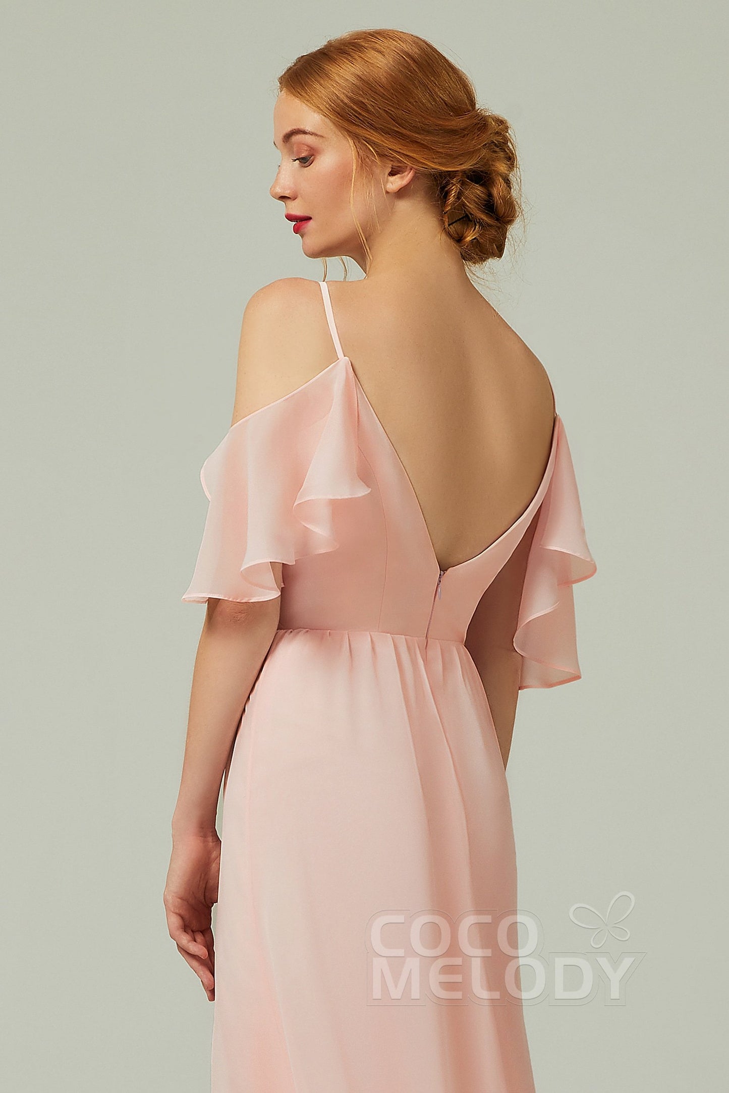 A-Line Floor Length Chiffon Bridesmaid Dress CB0236