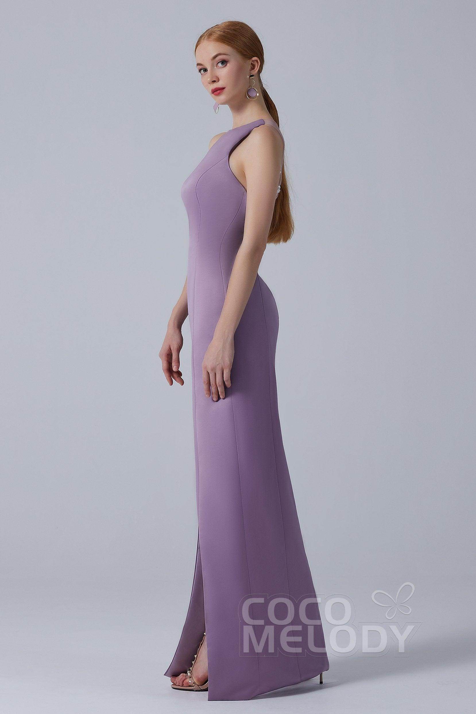 Sheath-Column Floor Length Satin Dress CB0267 - COCOMELODY