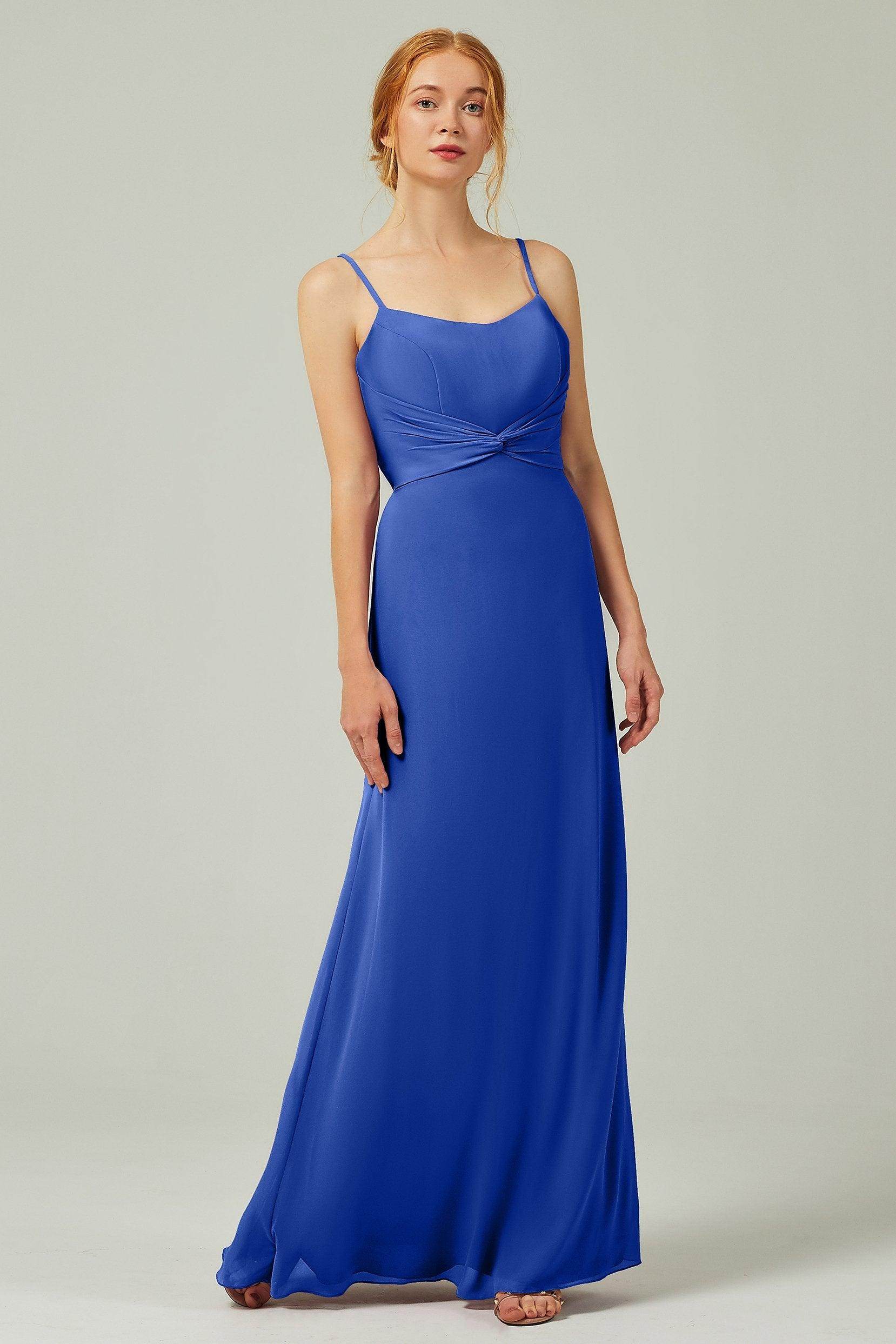Sheath-Column Floor Length Chiffon Bridesmaid Dress CB0294 - COCOMELODY
