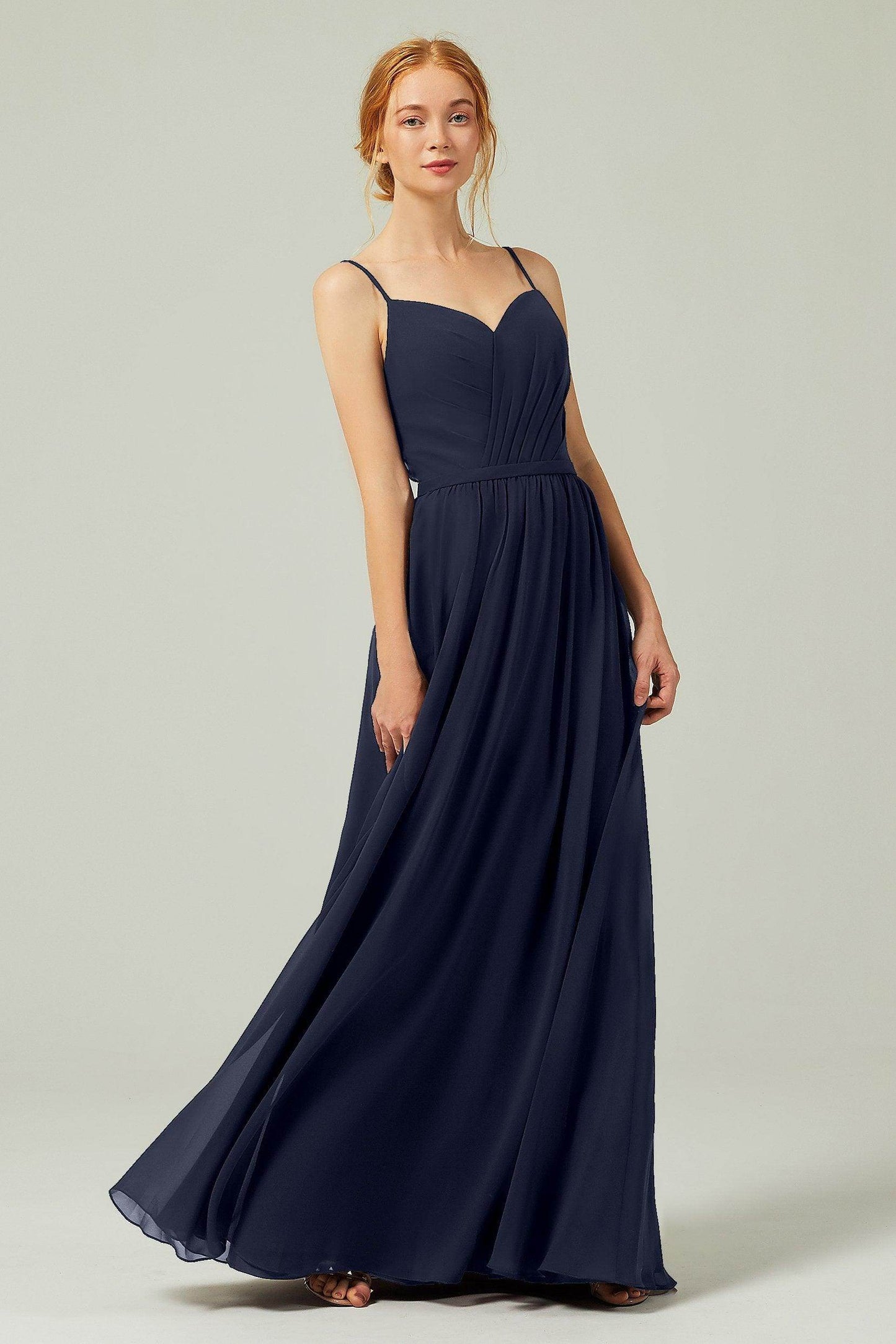 A-Line Floor Length Chiffon Bridesmaid Dress CB0296 - COCOMELODY