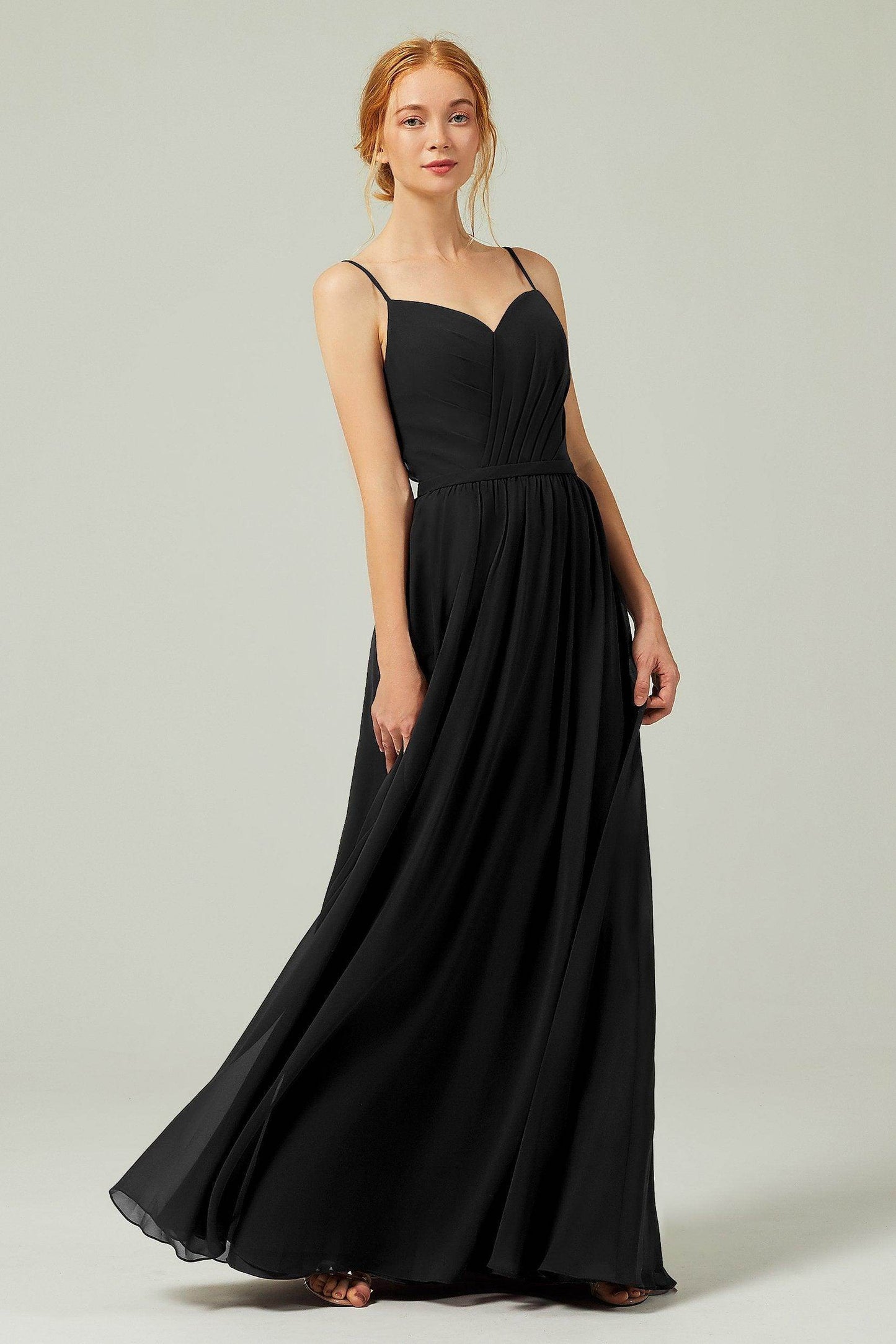 A-Line Floor Length Chiffon Bridesmaid Dress CB0296 - COCOMELODY