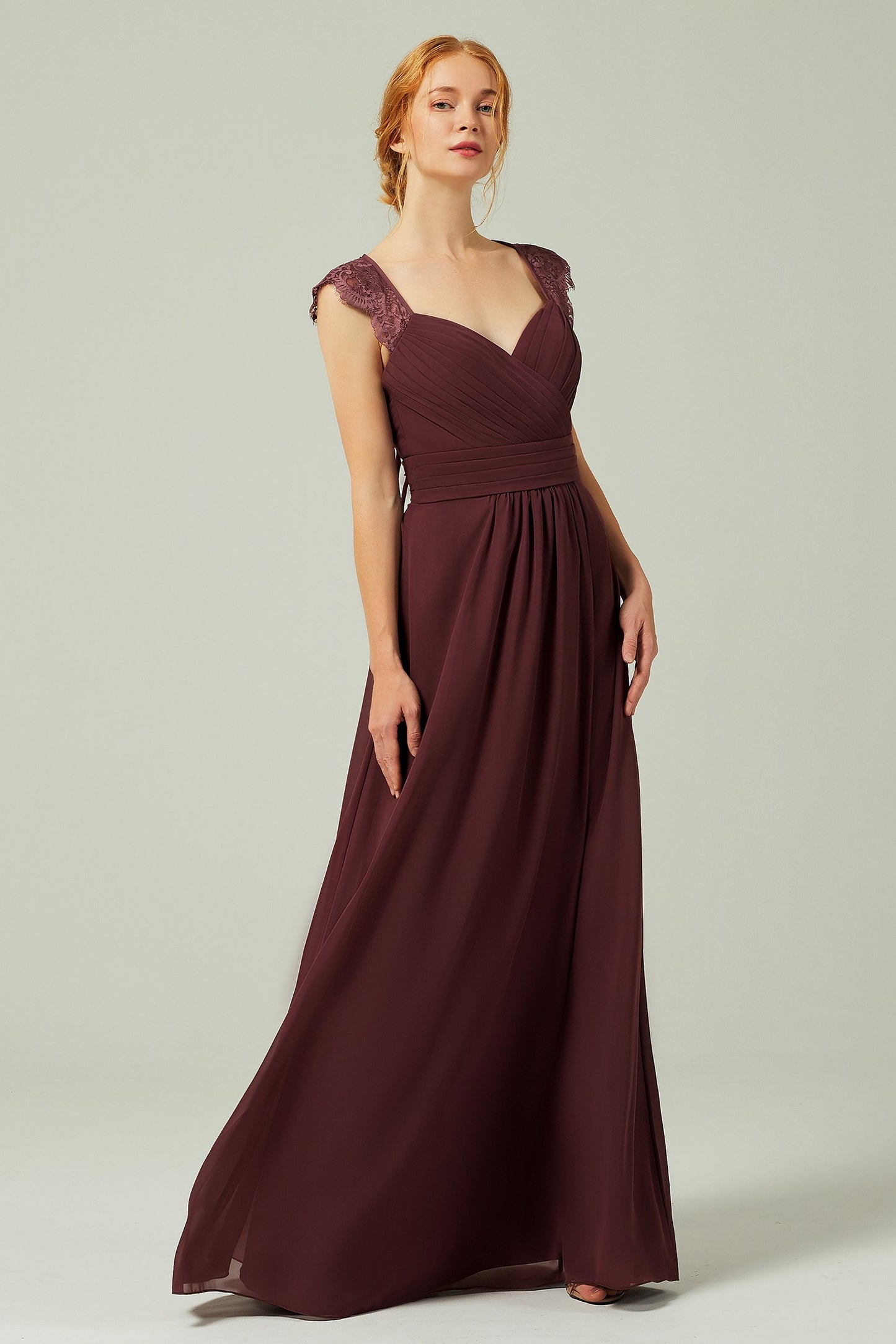 A-Line Floor Length Chiffon Bridesmaid Dress Formal Dresses CB0298