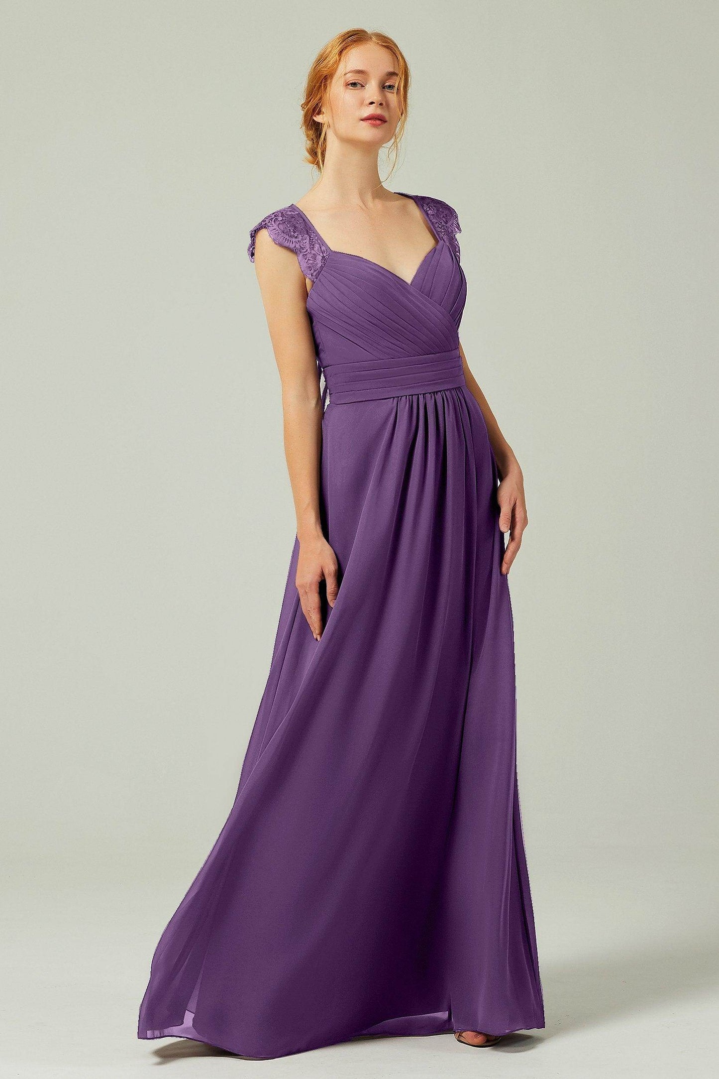 A-Line Floor Length Chiffon Bridesmaid Dress Formal Dresses CB0298 - COCOMELODY