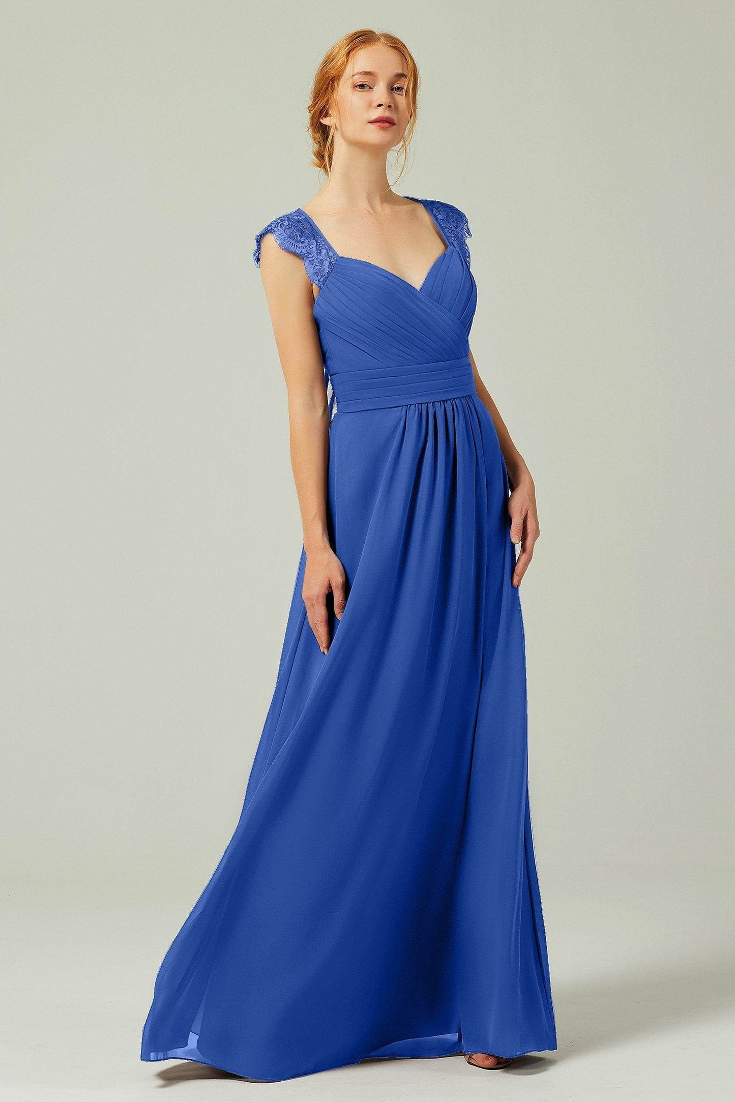 A-Line Floor Length Chiffon Bridesmaid Dress Formal Dresses CB0298 - COCOMELODY
