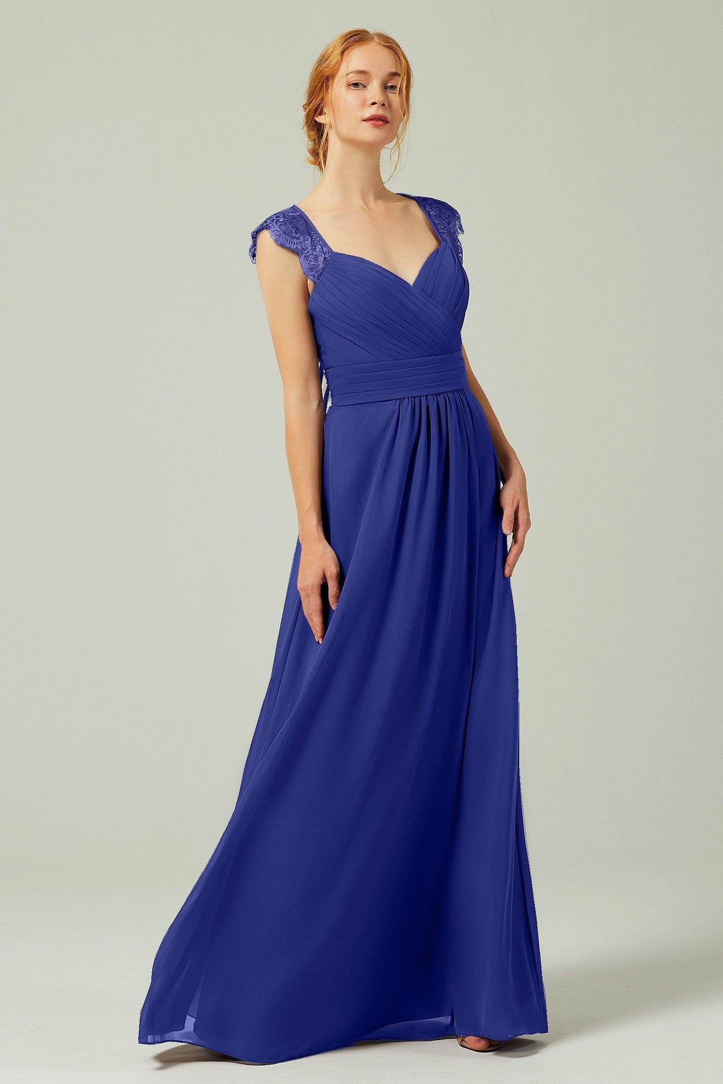 A-Line Floor Length Chiffon Bridesmaid Dress Formal Dresses CB0298 - COCOMELODY