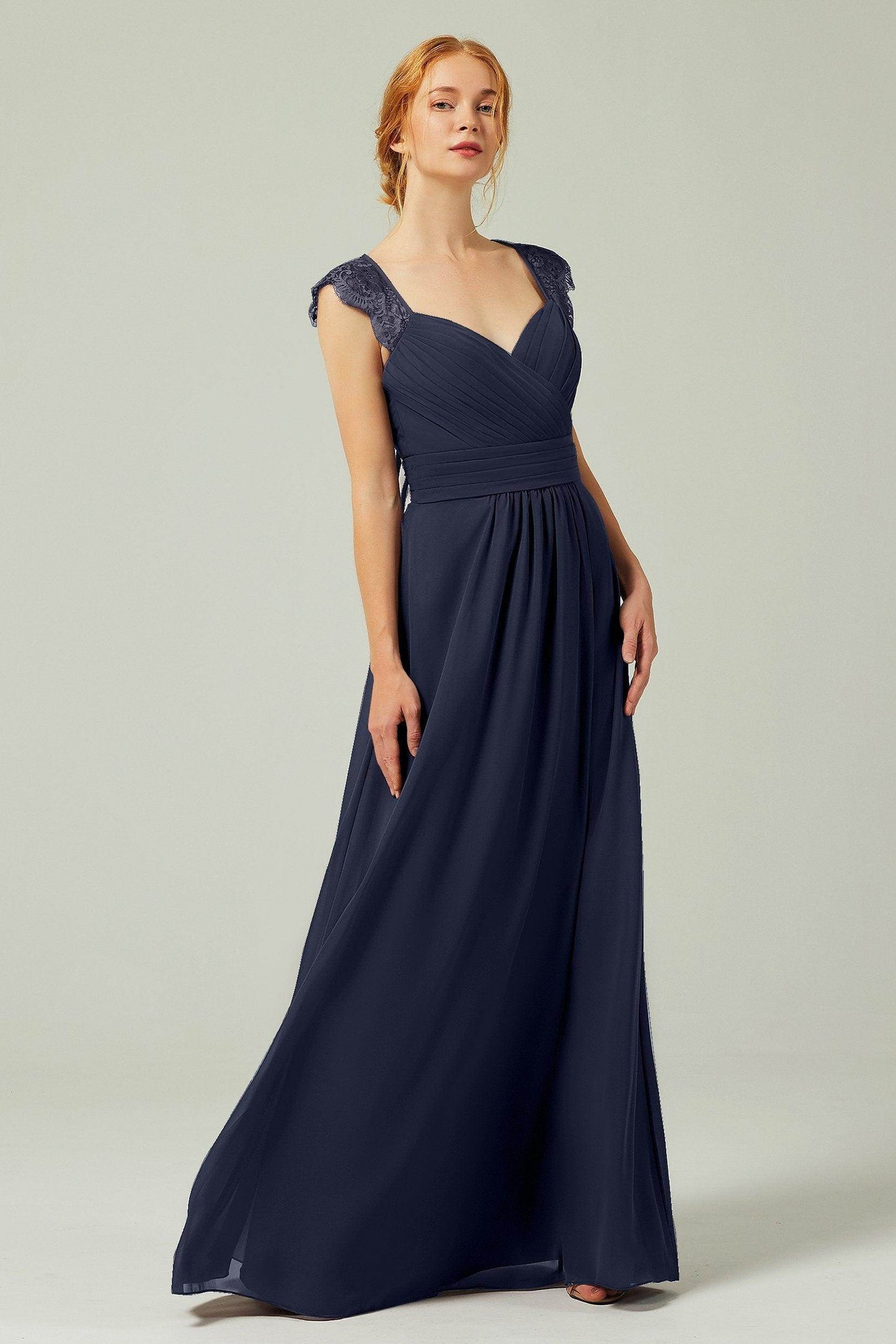 A-Line Floor Length Chiffon Bridesmaid Dress Formal Dresses CB0298 - COCOMELODY