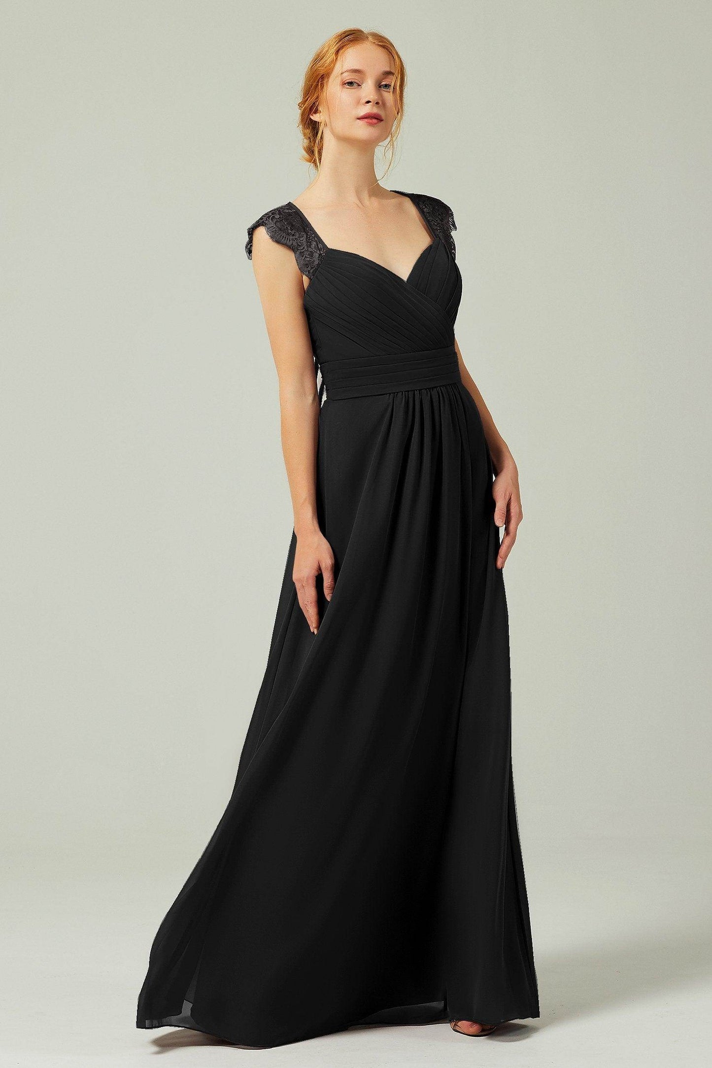 A-Line Floor Length Chiffon Bridesmaid Dress Formal Dresses CB0298 - COCOMELODY