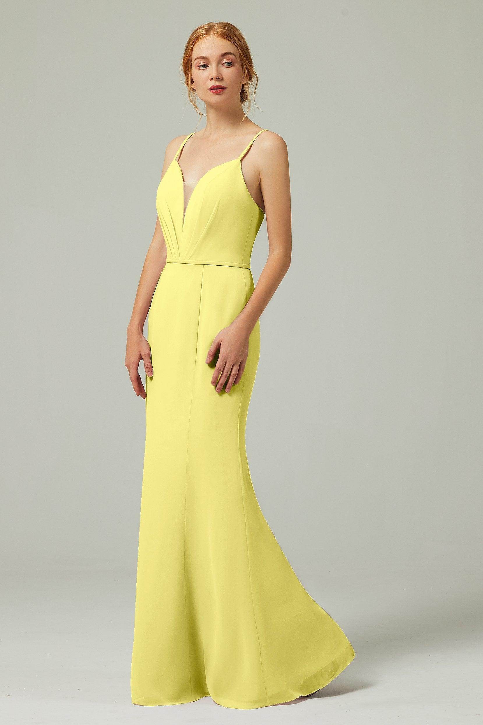 Trumpet-Mermaid Floor Length Chiffon Bridesmaid Dress CB0319 - COCOMELODY