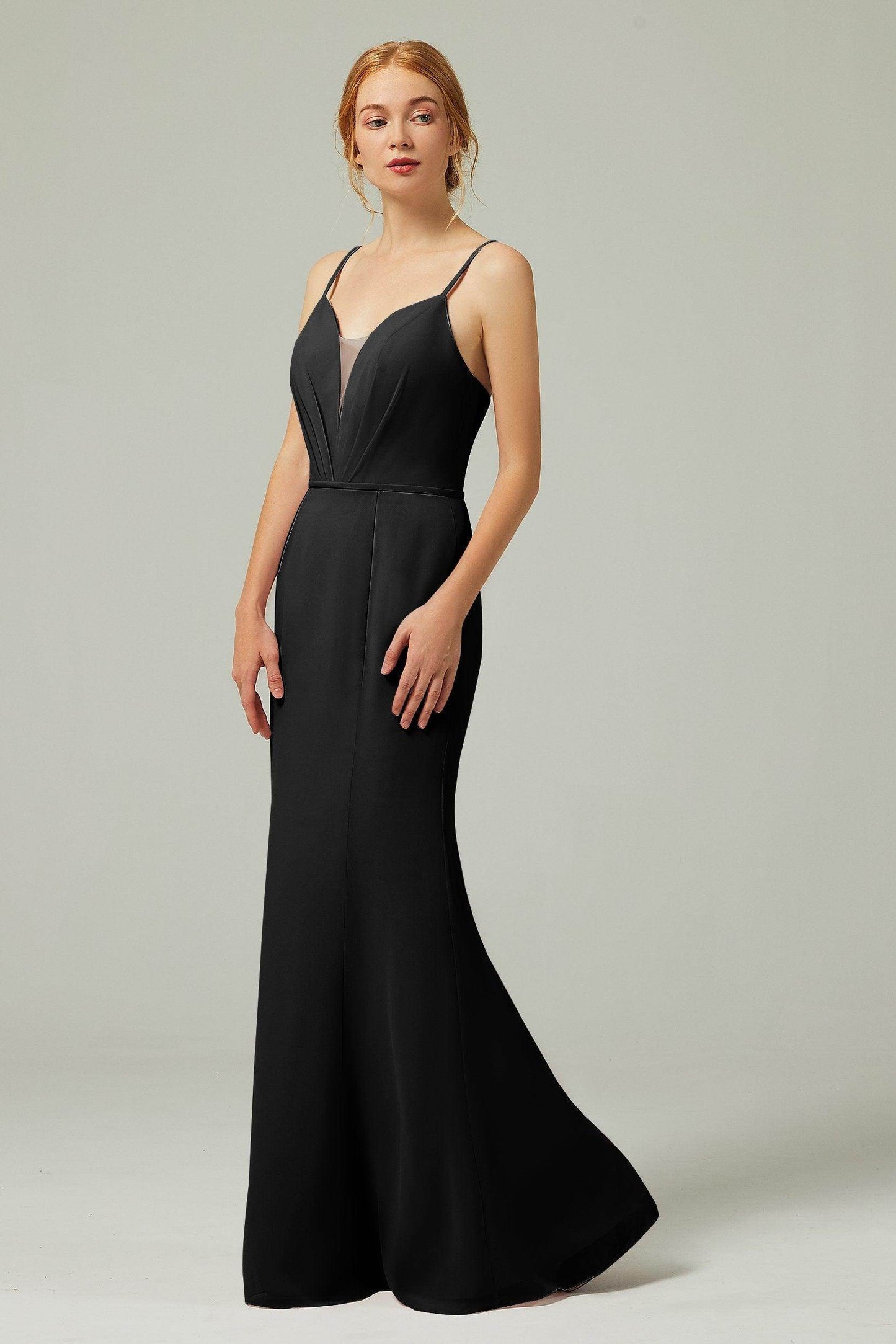 Trumpet-Mermaid Floor Length Chiffon Bridesmaid Dress CB0319 - COCOMELODY