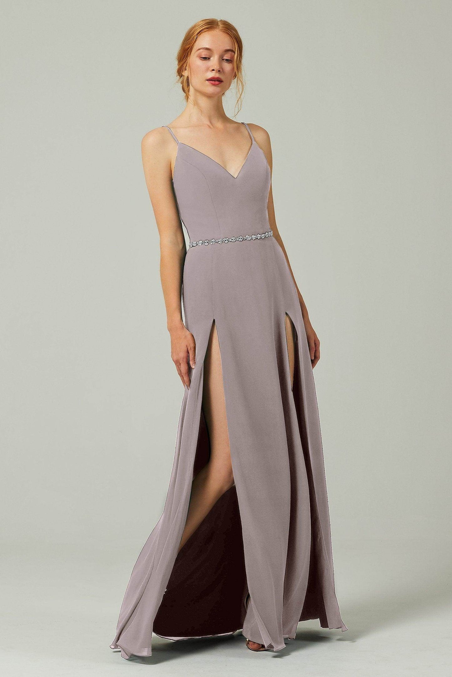 A-Line Floor Length Chiffon Bridesmaid Dress CB0321 - COCOMELODY