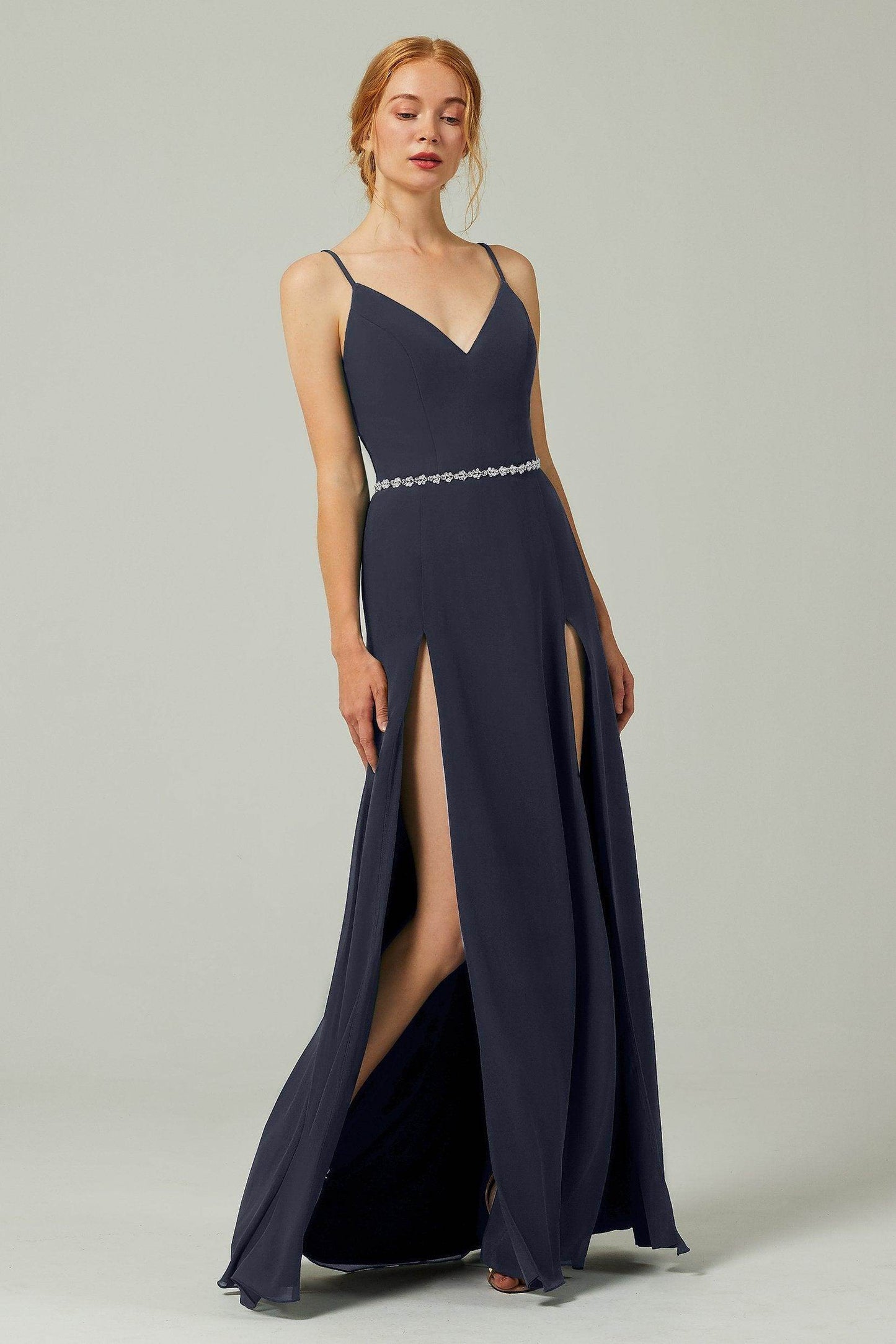 A-Line Floor Length Chiffon Bridesmaid Dress CB0321 - COCOMELODY