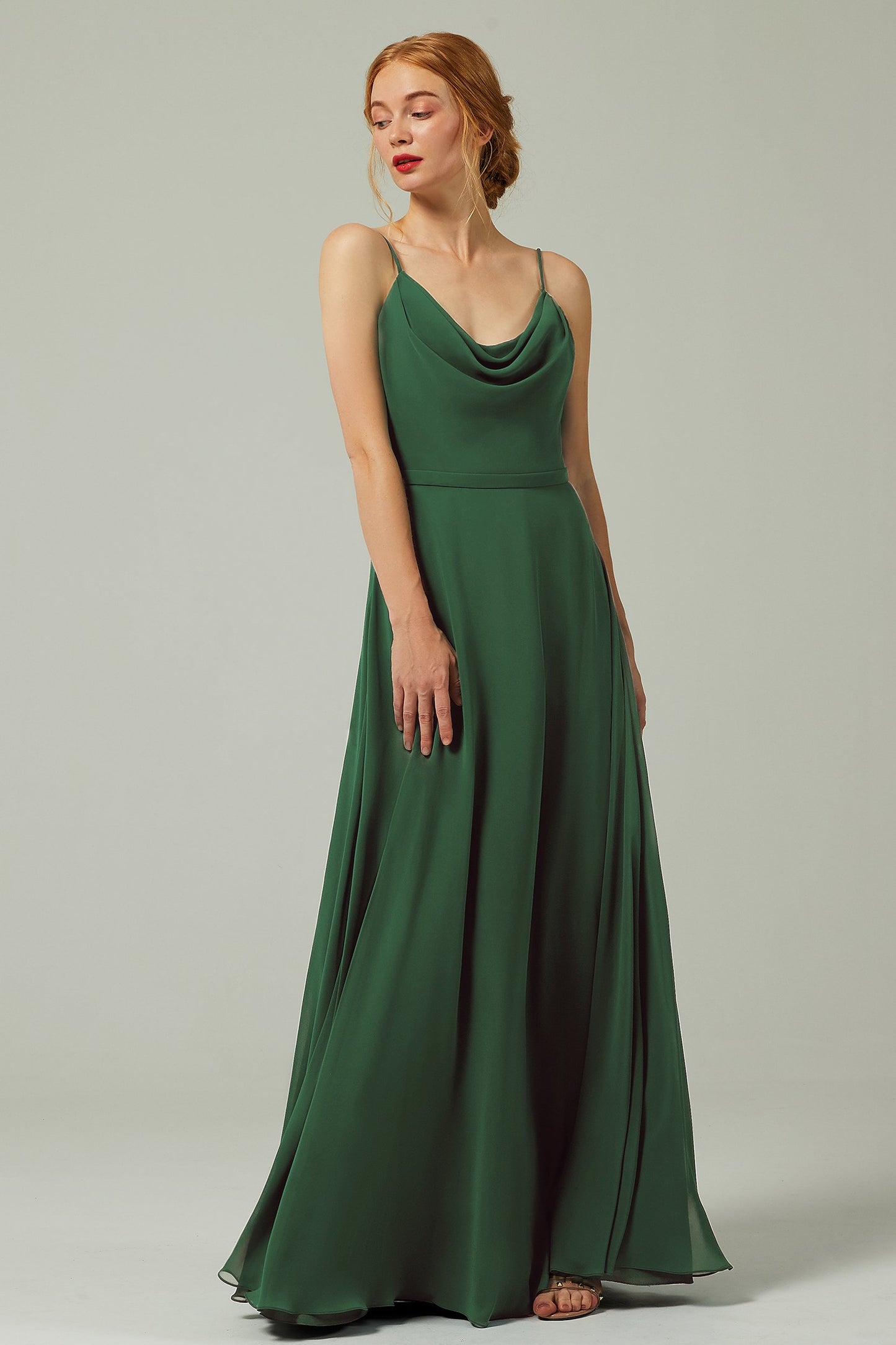 A-Line Floor Length Chiffon Bridesmaid Dress CB0322