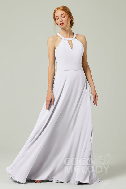 A-Line Floor Length Chiffon Bridesmaid Dress CB0329