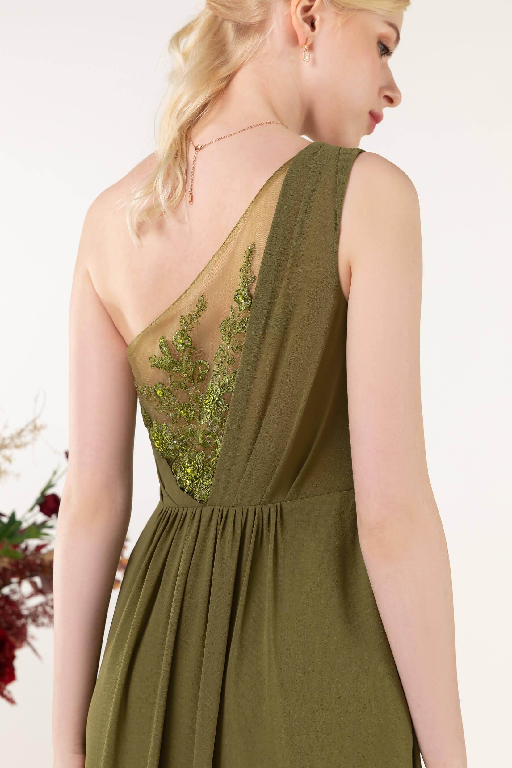 A-Line Floor Length Chiffon Bridesmaid Dress CB0477 - COCOMELODY