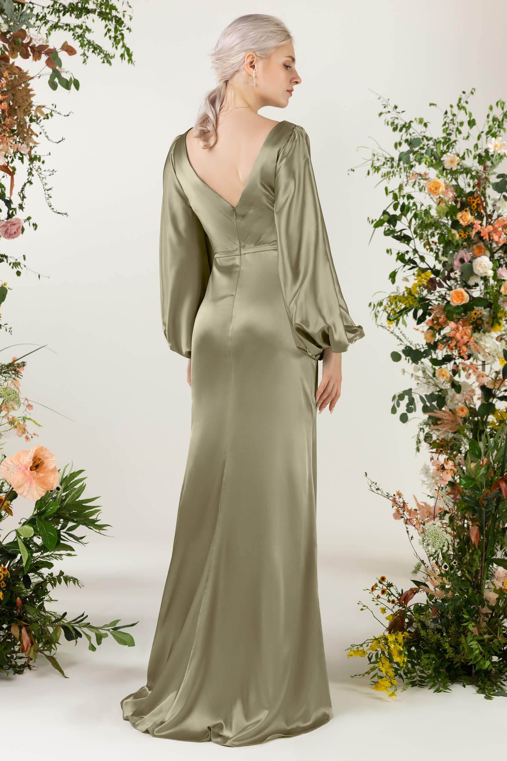 Trumpet Luxe Satin Bridesmaid Dress Formal Dresses CB0500 - COCOMELODY