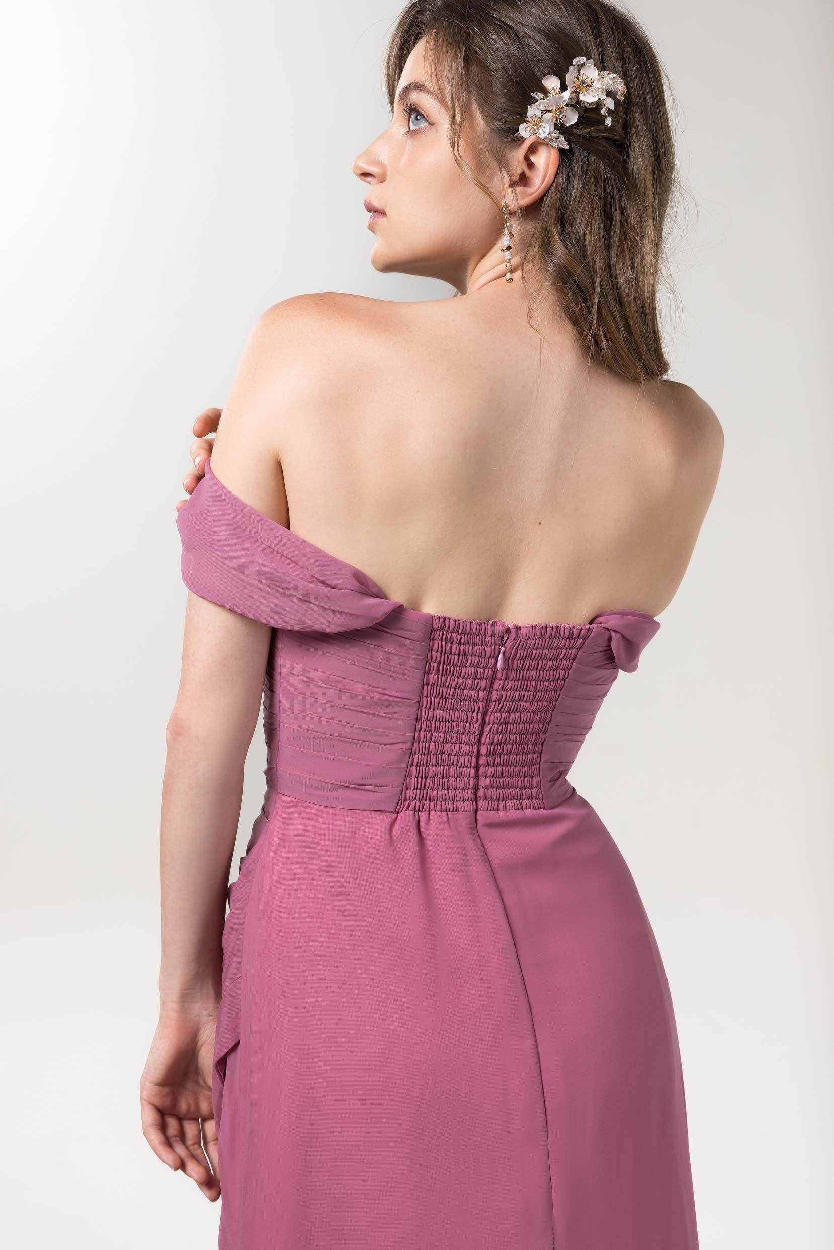 Sheath-Column Floor Length Chiffon Bridesmaid Dress Formal Dresses CB0561 - COCOMELODY