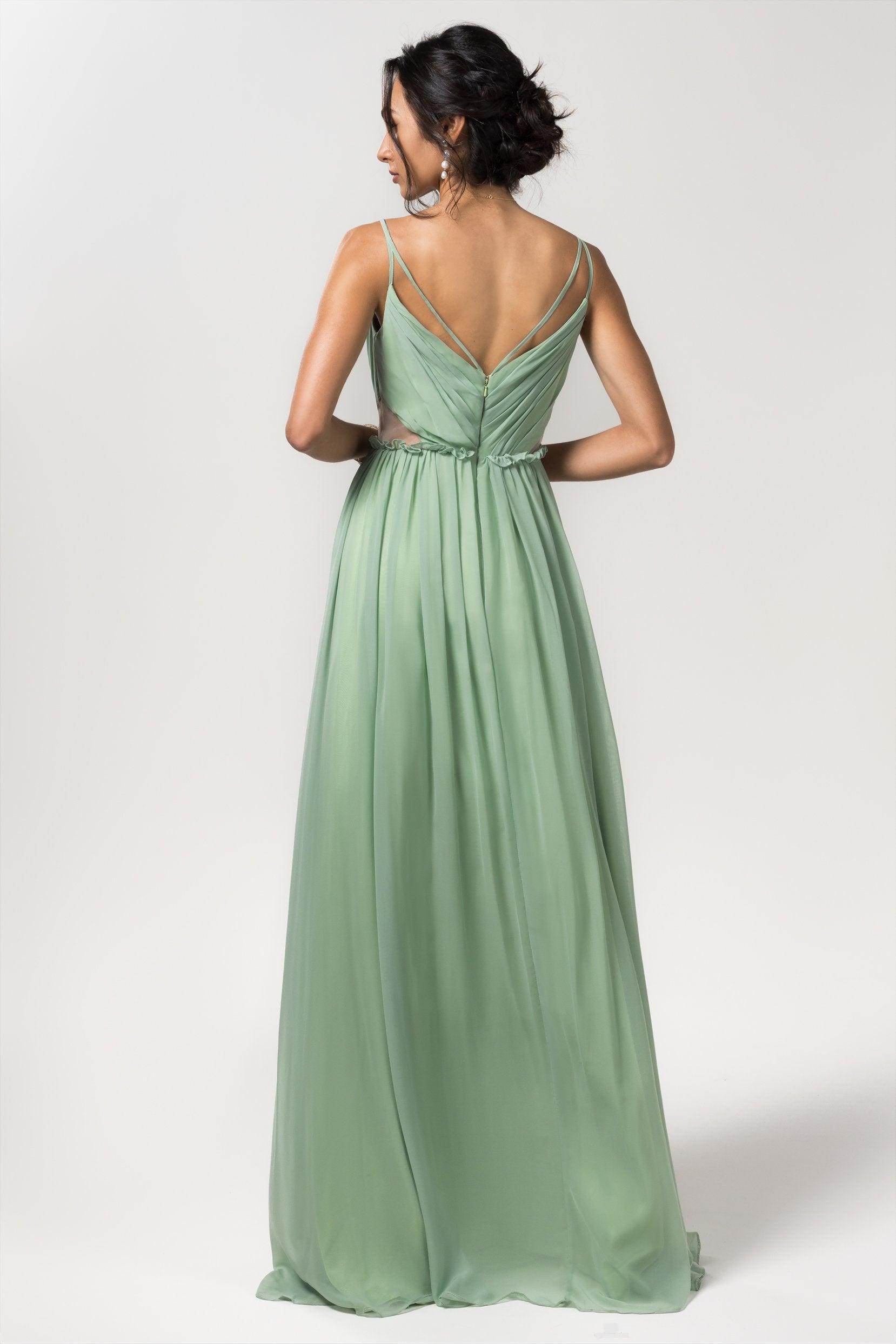A-Line Floor Length Chiffon Bridesmaid Dress Formal Dresses CB0564 - COCOMELODY