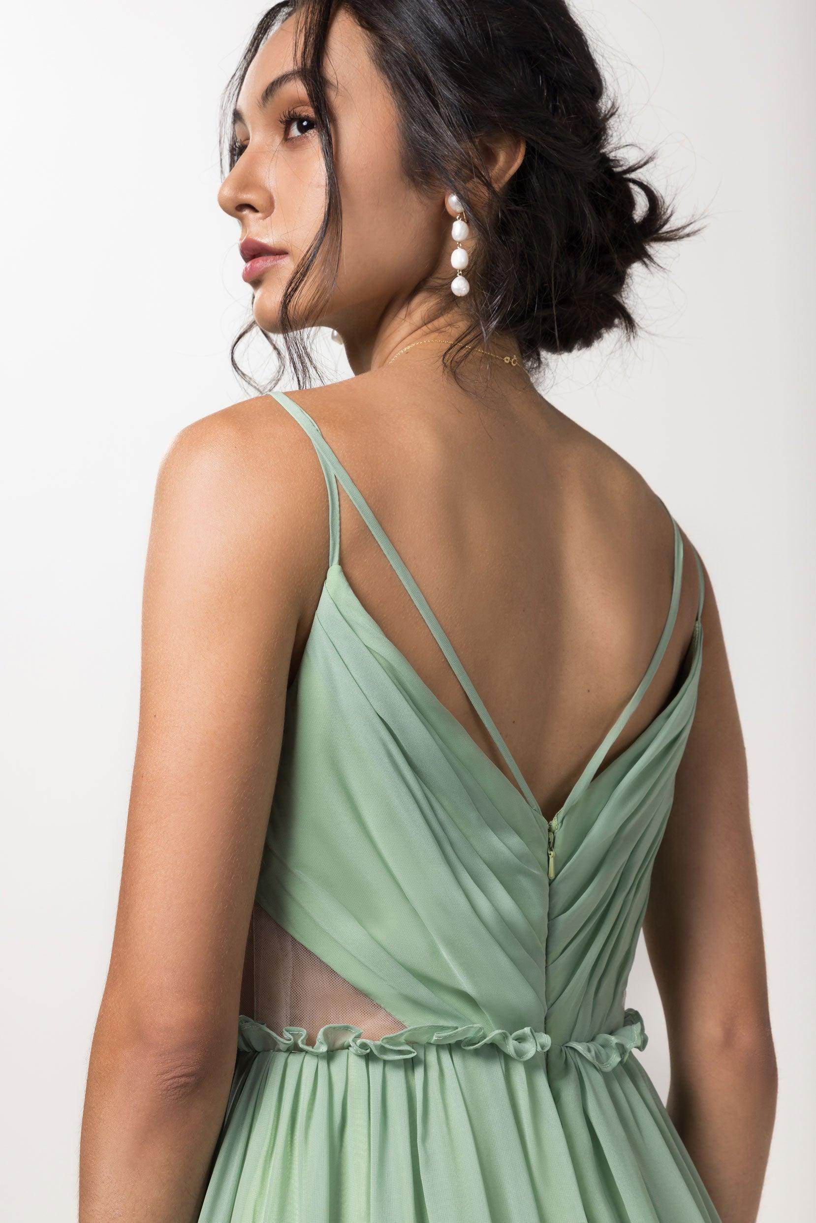 A-Line Floor Length Chiffon Bridesmaid Dress Formal Dresses CB0564 - COCOMELODY