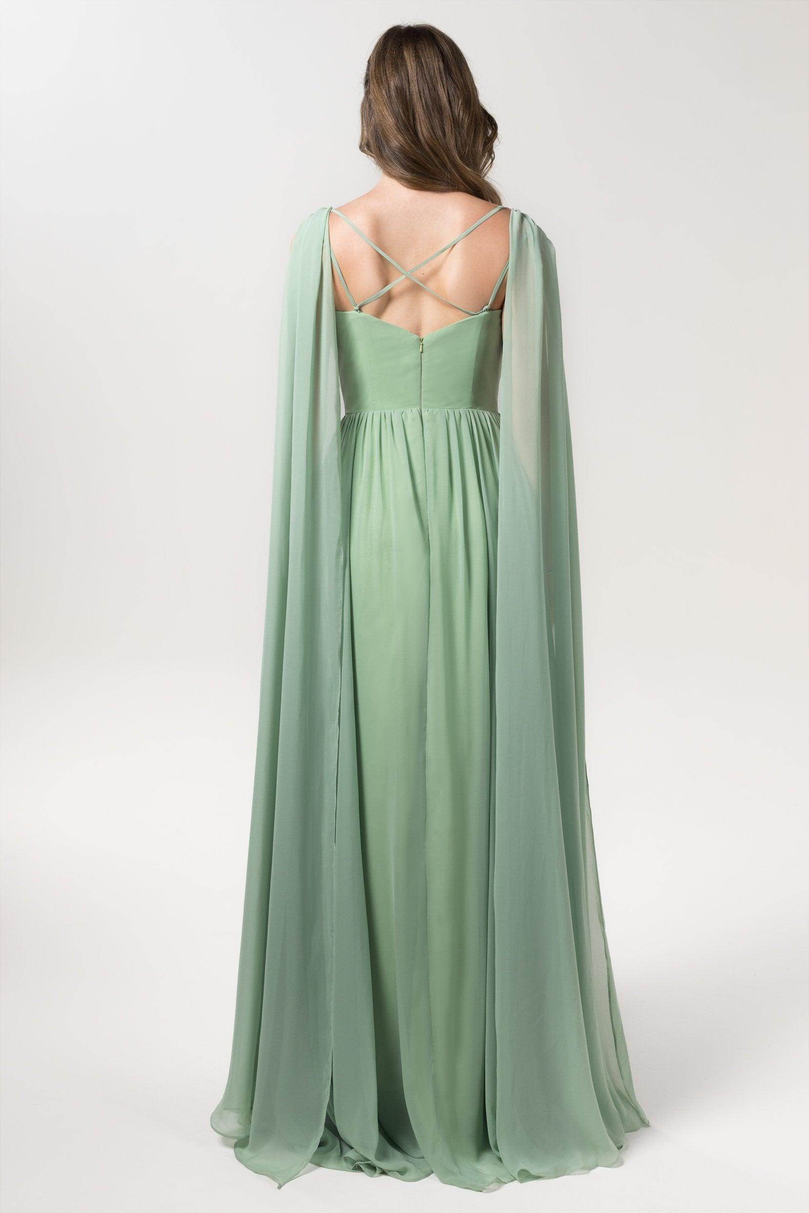 A-Line Floor Length Chiffon Bridesmaid Dress Formal Dresses CB0565 - COCOMELODY